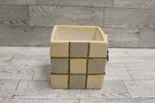 Load image into Gallery viewer, Christmas Santa Ceramic Square Holiday Cube for Candles or Crafts - New