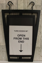 Load image into Gallery viewer, Hanging Sign Holder - Black - Retail, Office, Event - New