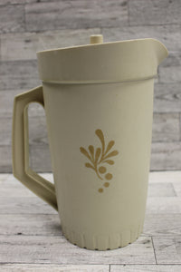 Vintage Tupperware 2 Quart Pitcher - Harvest Gold - Used