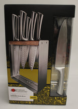 Load image into Gallery viewer, Cuisine Pro Damashiro 7 Piece Kinzoku Knife Block Set - New