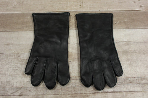 Unisex Black Leather Dress Gloves - Size: 9 - 8440-01-224-0506 - New