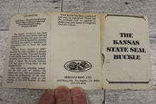 Load image into Gallery viewer, Collectors Kansas State Seal Belt Buckle with Pouch - BB-5114 - Sterling Silver