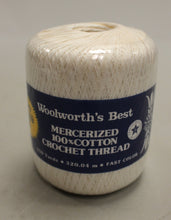 Load image into Gallery viewer, Vintage Woolworth's Best Mercerized 100% Cotton Crochet Thread - 350 yds. - New