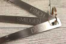 Load image into Gallery viewer, Vintage Measuring Spoons - Pinch, Dash, Smidgen, Stainless Steel - Used