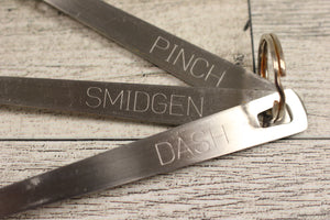 Vintage Measuring Spoons - Pinch, Dash, Smidgen, Stainless Steel - Used