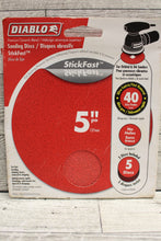 Load image into Gallery viewer, Diablo 5" Sanding Discs - 5 Count - 40 Grit - New