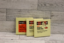 Load image into Gallery viewer, Scotch 654 Post-It Note Pad - 3&quot; x 3&quot; - Set of 3 - New