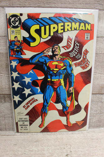 DC Comics Superman #53 March 1991/Truth Justice and The American Way -Used
