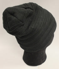 Load image into Gallery viewer, Port Authority Men&#39;s Slouchy Ribbed Beanie - Black - Used