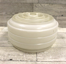 Load image into Gallery viewer, Vintage Retro Flush Mount Glass Ceiling Light Shade - Drum White - Round - Used