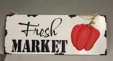 Load image into Gallery viewer, Fresh Market Metal/Tin Sign -Bell Pepper - Used