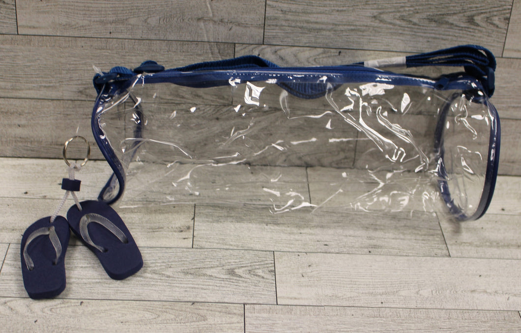 Clear Shoulder Plastic Purse Tube Beach Hand Bag - 90s - Choose Color - New