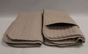 Set of 2 Southshore Linens Quilted Pillow Sham Covers - Gray - King - Used