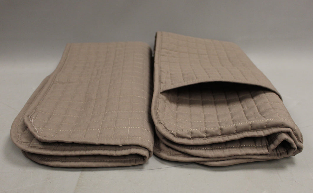 Set of 2 Southshore Linens Quilted Pillow Sham Covers - Gray - King - Used