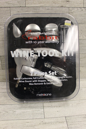Metrokane Rabbit Wine Tool Kit 6 Pieces -New