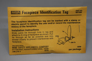 MSA Facepiece Identification Tag 487390 -New, Sealed