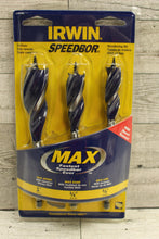 Load image into Gallery viewer, Irwin Set of 3 Speedbor Max Speed Tri-Flute Drill Bits - New