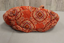Load image into Gallery viewer, Vera Bradley Orange Boho Floral Medallion Medium Shoulder Bag - Used