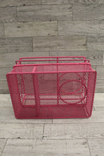 Load image into Gallery viewer, Pink Metal Mesh Organizer - Used
