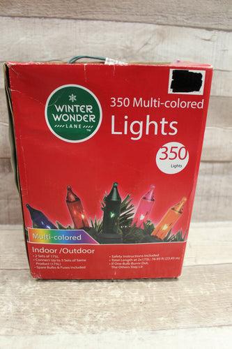 Winter Wonder Lane Christmas Holiday 350 Multi-Colored Light Strip -Used