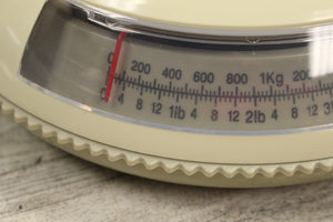 Vintage Collectible Round Food Scale with Bowl - Lbs and Kg - Used