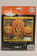 Load image into Gallery viewer, Holiday Inspirations Glow-In-The-Dark Lawn Leaf Bag - 3 bags - New