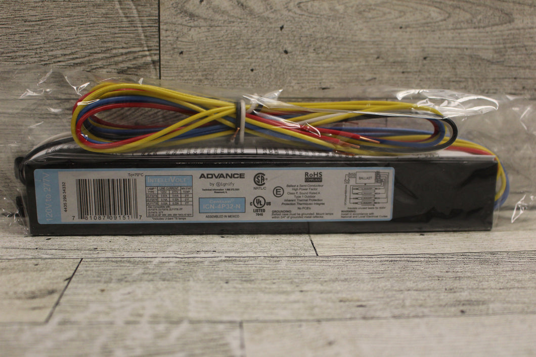 Philips ADVANCE IntelliVolt Centium ICN-4P32-N Ballast 4 Lamp - 120V to 277V