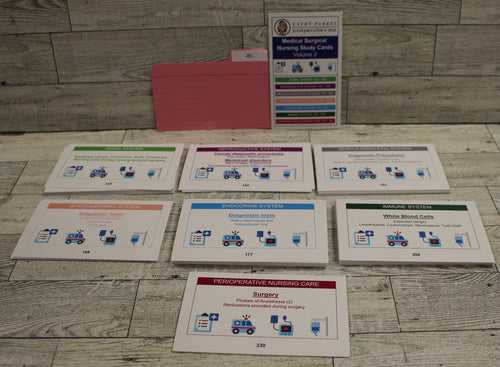 Medical Surgical Nursing Study Flash Referance Cards - 2018 - Vol 2