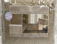 Load image into Gallery viewer, Morgan 4 Pc. Embossed Microfiber Comforter Set - Queen - Zebra Birch - New