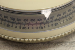 Vintage Collectible Round Food Scale with Bowl - Lbs and Kg - Used