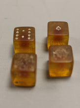 Load image into Gallery viewer, Bakelite Amber Dice Set - Set of 4 - Used