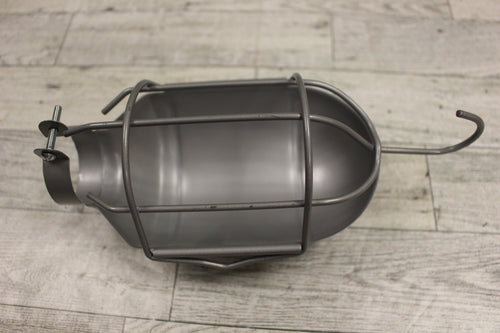 Worklight Shop Hanging Metal Lamp Light Bulb Guard - Silver - New