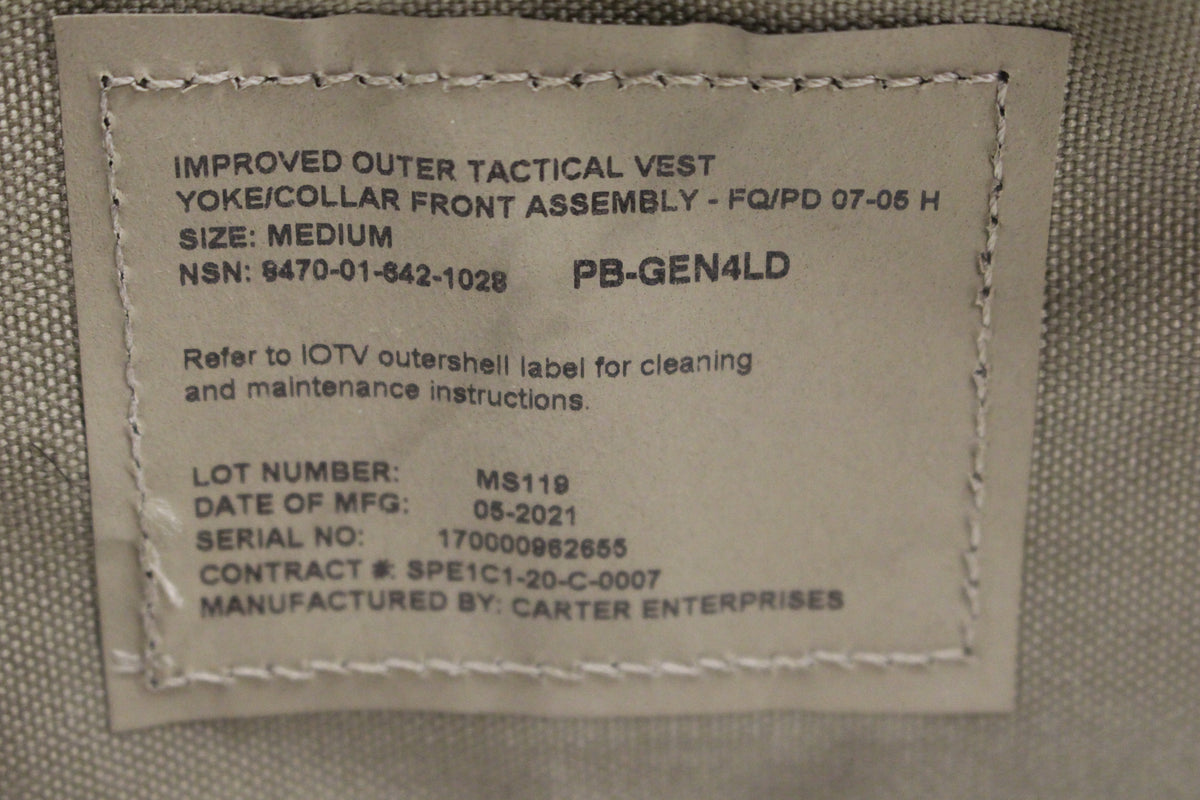 Improved Outer Tactical Vest Yoke/Collar Front Assembly - Medium - OCP ...