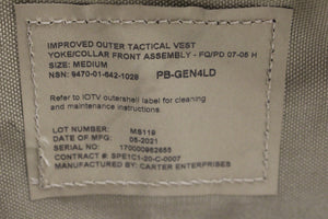 Improved Outer Tactical Vest Yoke/Collar Front Assembly - Medium - OCP -Used