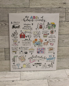 "The ABC's of Holmes County" Art Print - 10" x 8" - New