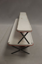 Load image into Gallery viewer, Vintage 1950s White Enamel Tin 2-Tier Collapsible Spice Rack - Used