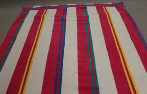 Vintage Coastal Images Striped Cotton Beach Towel - Used