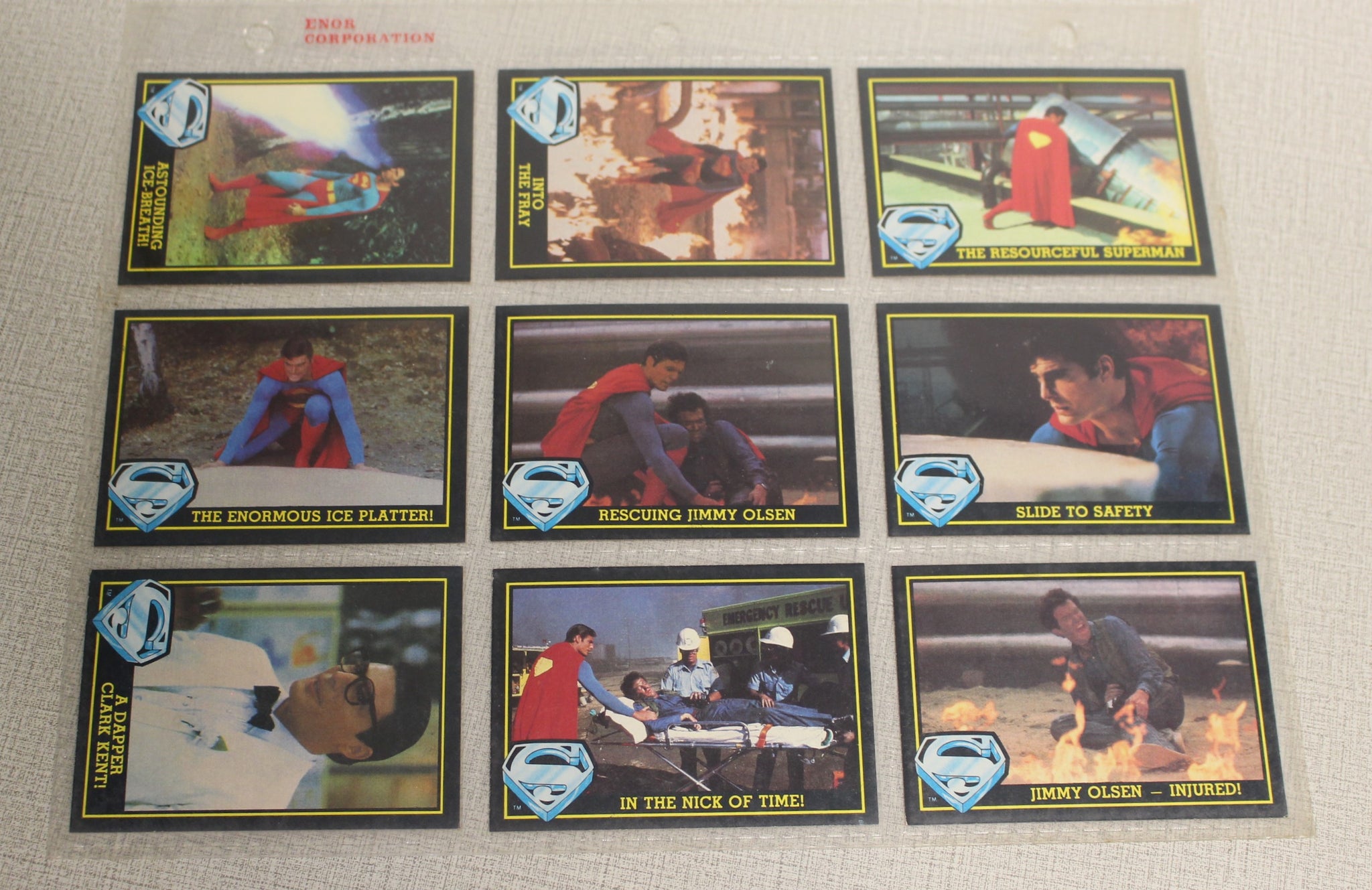superman card sleeves Topps 1983 Superman III Trading Cards