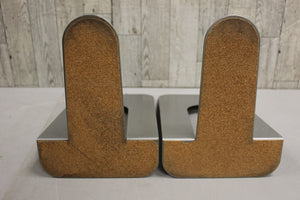 Vintage Gray Metal Bookend - Set of 2 - Used