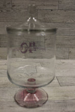 Load image into Gallery viewer, Vintage 40 Years Together Pedestal Glass Candy Jar with Lid - Used