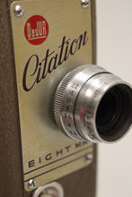 Load image into Gallery viewer, DeJur Citation 8mm Wind Up Movie Camera with Leather Case &amp; Extra Lense