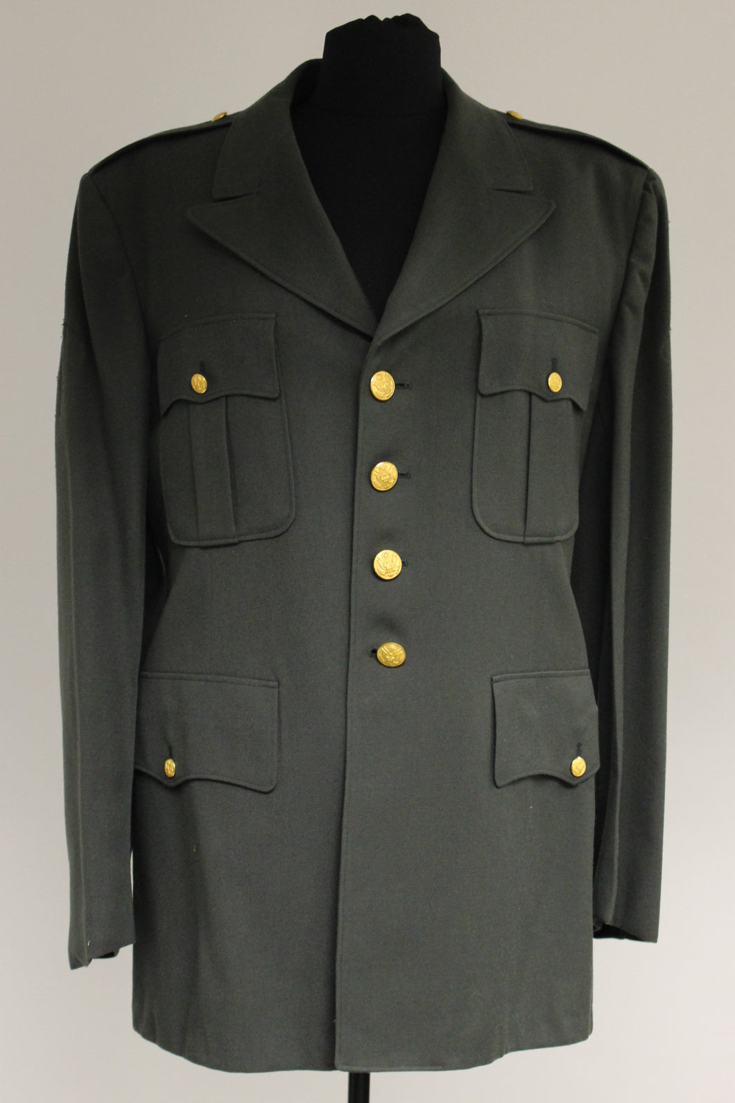 US Army Class As Men's Green Dress Coat Jacket - 39L - NSN 8405-00-965-1621