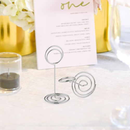 Table Number Place Card Picture Holder for Tables Name Cards Photo - Set of 2