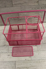 Load image into Gallery viewer, Pink Metal Mesh Organizer - Used