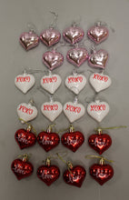 Load image into Gallery viewer, Valentine's Tree 2" Heart Shaped Ornaments - Set of 23 - New