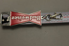 Load image into Gallery viewer, Vintage Budweiser Bowtie Logo Metal Bottle Opener Keychain - Used