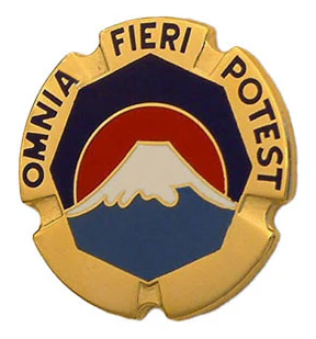 US Army Crest: USA Japan Command Pin - Omnia Fieri Potest - New