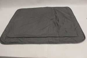 Set of 2 Quilted Heavyweight Gray Pillow Sham - Standard - Used