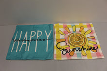 Load image into Gallery viewer, Set of 2 Summer Themed Pillow Covers - 17" x 17" - New
