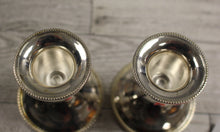 Load image into Gallery viewer, Set of 2 Regent Square 2.5&quot; Tarnish Free Silver Plated Candle Holders - Used
